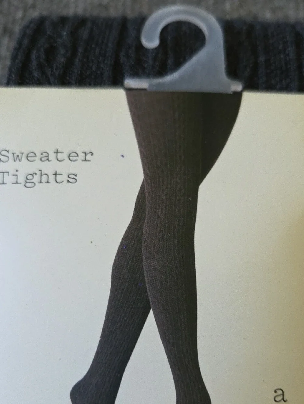 a new day Black Cable Knit Sweater Tights M/L